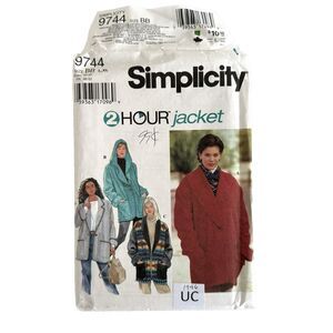 Simplicity EASY Sewing Pattern 9744 Women's Unlined Jacket 2 Hour Size L-XL